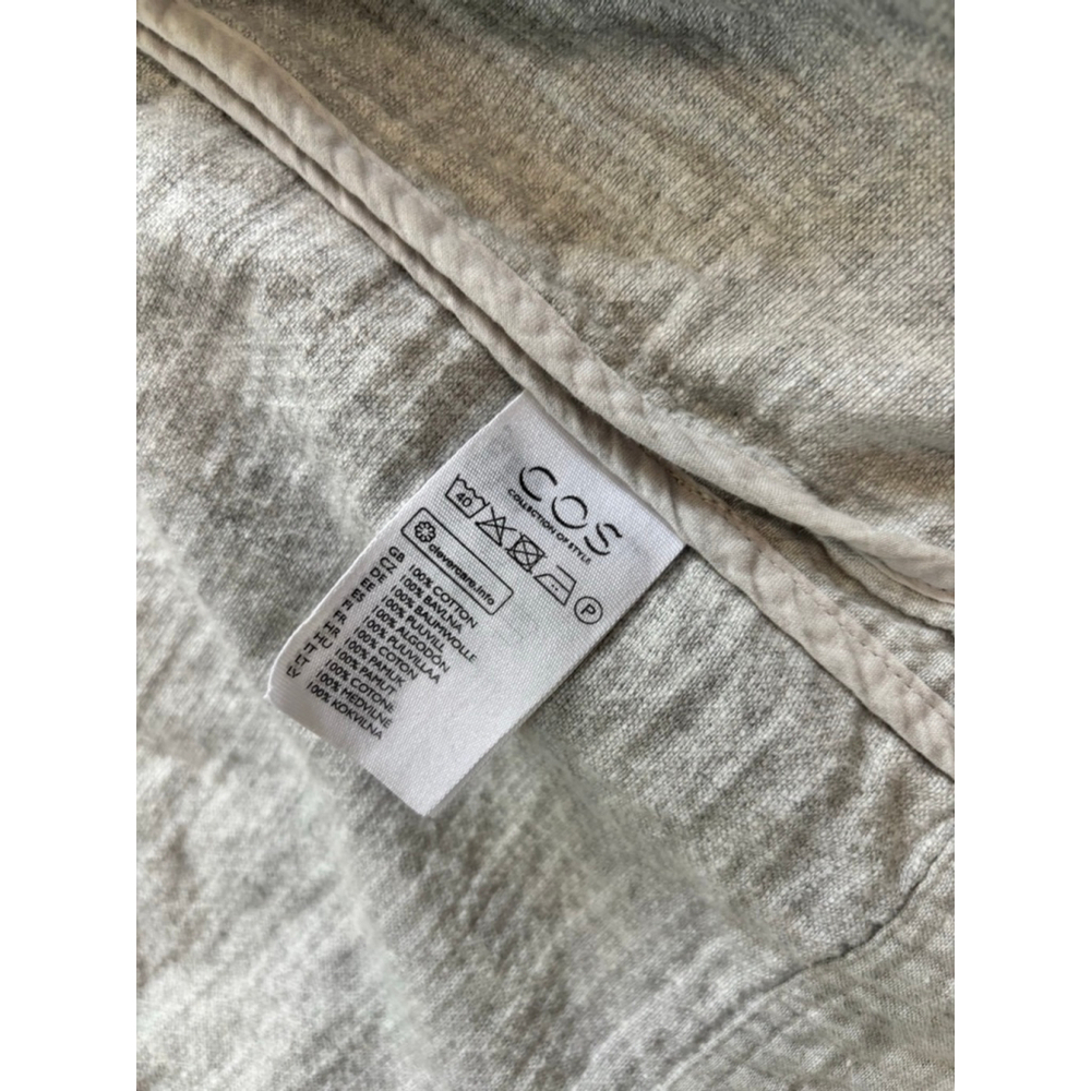 Women's COS Grey Cotton Boxy Robe Size L 100% Cotton - Picture 4 of 14